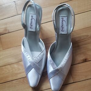 Women's Silver Slingback Heels